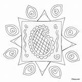 Rangoli Coloring Pitara Pages Print Dussehra Kids Enlarged Version Any Color Click sketch template