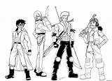 Mechants Luffy Zoro Colorier Morningkids Imprimé Personnages Jecolorie Taresh Mort Tête Numéro sketch template