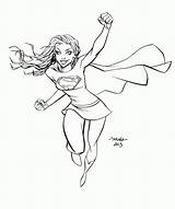 Supergirl Getdrawings Getcolorings sketch template