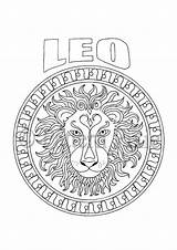 Coloring Pages Zodiac Leo Adult Printable Mandala Sign Etsy Signs Colouring Choose Board Sold Books Colour Sheets sketch template