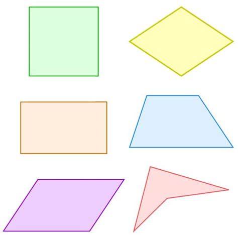 quadrilaterals picture images  shapes