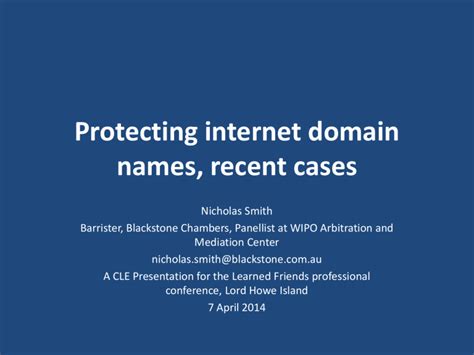 protecting domain names  cases