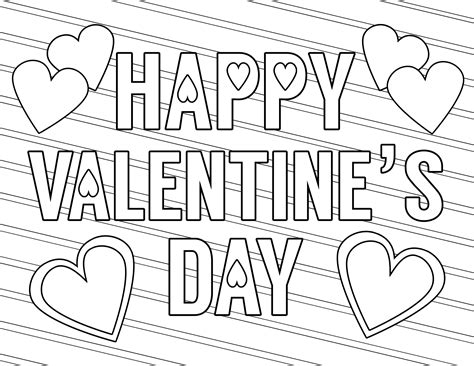 coloring pages  kids  print valentines day