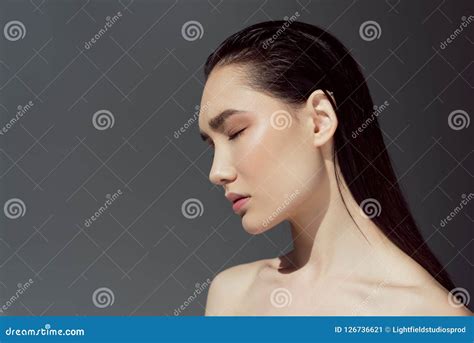 Beautiful Nude Asian Girl Stock Image 126736621