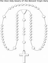 Rosary Catholic Catechism Church Rosaries Holy Virgin sketch template