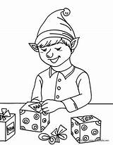 Christmas Coloring Wrapping Elf Teddy Bear Pages Choose Board Templates sketch template