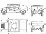 Humvee Hmmwv Hummer Blueprints M1025 General Am Drawing H1 Car Custom A1 Choose Board Vehicles Vector sketch template