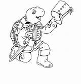 Franklin Turtle Coloring Pages Marching Band Getcolorings Getdrawings Drawing sketch template