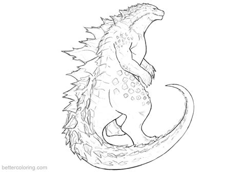 godzilla coloring pages fanart  printable coloring pages