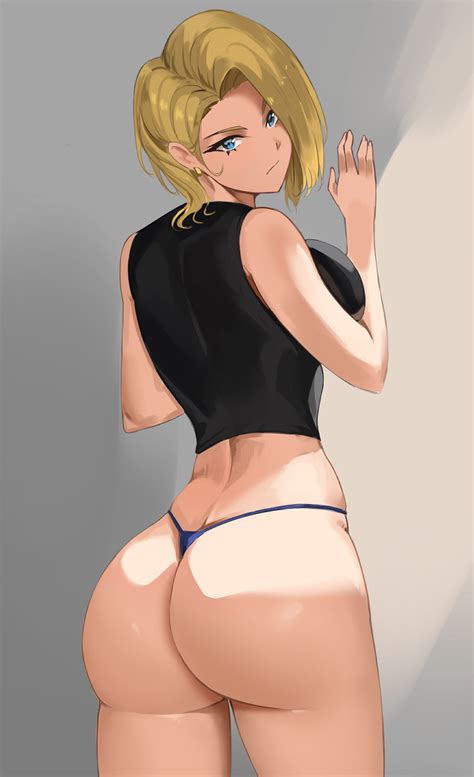 rule 34 1girls android 18 ass bare shoulders big ass big breasts