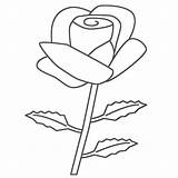 Coloring Pages Rose Roses Printable Kids Flower Sheets sketch template