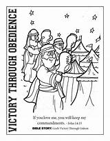 Gideon Coloring Pages Army Bible Sheet Sunday School Victory sketch template