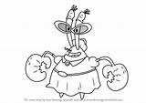 Spongebob Mrs Squarepants Draw Betsy Krabs Drawing Step Cartoon sketch template