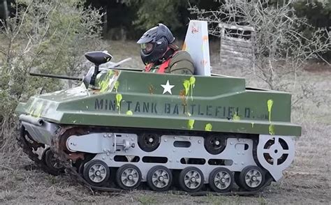 mini tank paintball battles await   hico texas