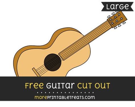 guitar cut  large size printable guitar party cut outs