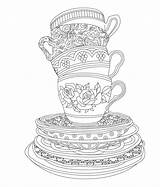 Tea Coloring Party Pages Adult Book Elegant Sheets Issuu Printable Adults Coffee Cup Colouring Drawing Choose Board Cups sketch template