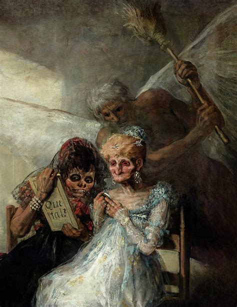 Time Of The Old Women Painting By Francisco De Goya