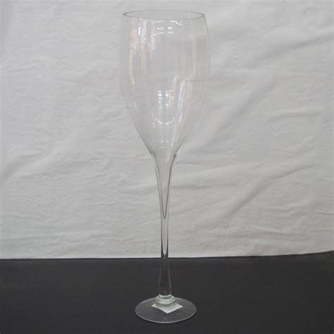 Clear Glass Tall Champagne Vase Wedding Centerpiece 23 Inch