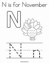 November Coloring Preschool Print Alphabet Pages Letter Printable Sheet Sheets Twistynoodle Noodle Toddler Built California Usa Activities Colouring Visit sketch template