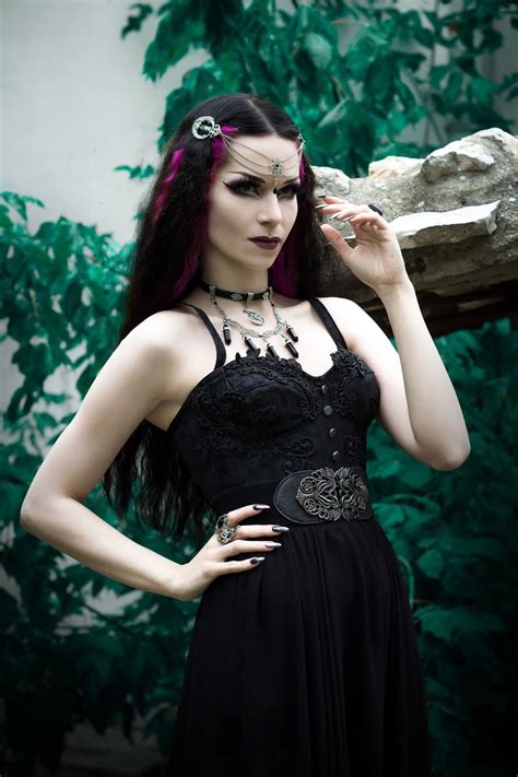 Model Milena Grbović Jewelry Sardonyx Lace Dress And Corset Villena