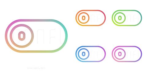 switch slider off icon gradient color style iconfu