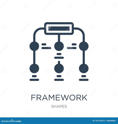framework icon  trendy design style framework icon isolated  white background stock vector