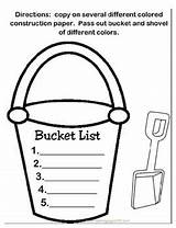 Bucket Summer Shovel sketch template