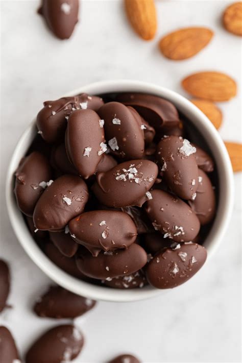 chocolate covered almonds food  feeling