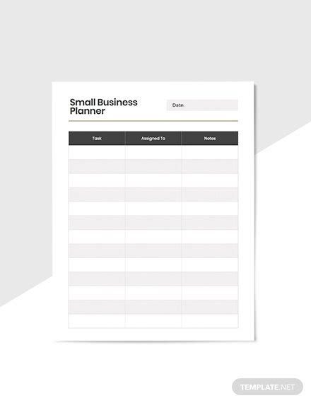 small business planner template word apple pages templatenet