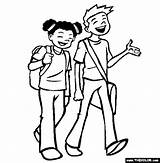 Friends Coloring Pages African American Friend School Online Kids Friendship Cartoon Boy People Girl Thecolor Two Down Choose Board Real sketch template