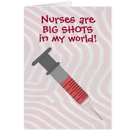 nurse big shot funny appreciation thank you card zazzle