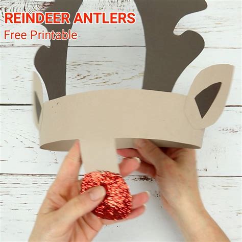 kids craft room printable reindeer antler hats facebook