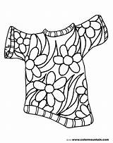 Summer Coloring Pages Shirt Flowers Printable Hawaiian Color Hula Getcolorings Popular Flower Col sketch template