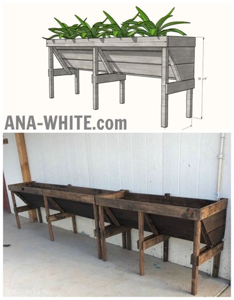 veg trug inspired planter wall hugger version ana white