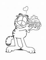 Coloring Garfield Pages Food Really sketch template