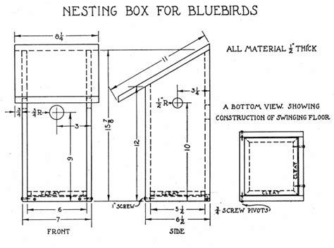 bluebird nest box bluebird box plans  build  scraps
