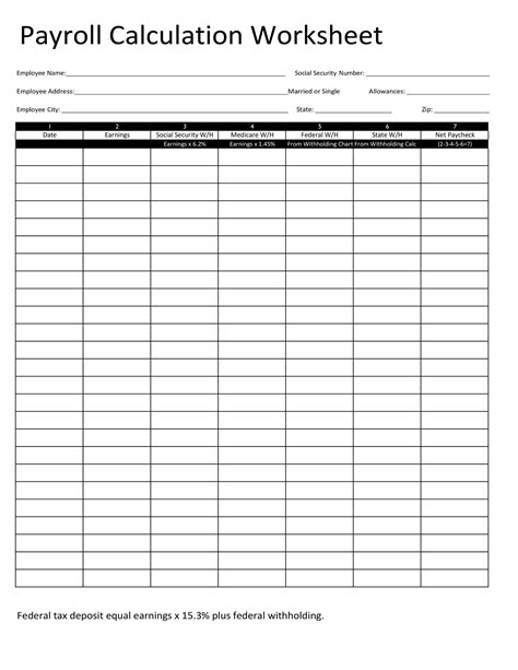 weekly payroll template collection