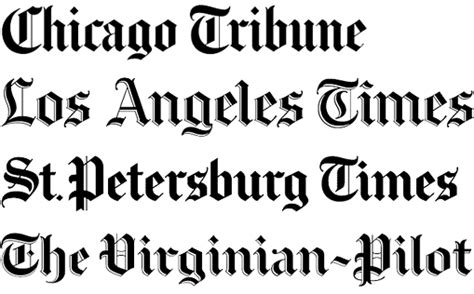 vintage fonts  newspaper headlines