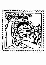 Francobollo Kerst Postzegel Sello Malvorlage Stampare Ausdrucken Kleurplaten Herunterladen Große Abbildung sketch template