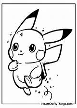 Pikachu Iheartcraftythings Pickachu Happily Thinking sketch template