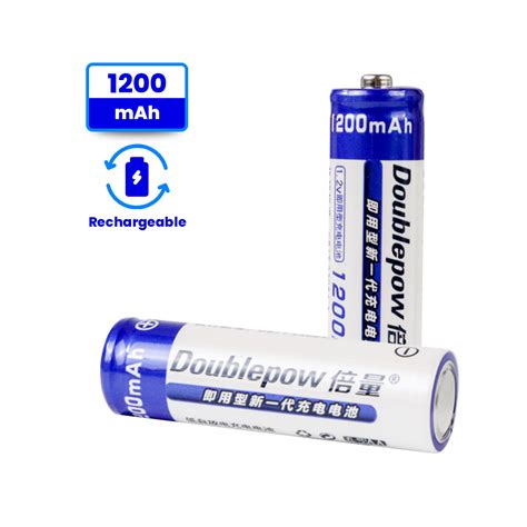 doublepow batu baterai aa rechargeable nimh mah  pcs  color