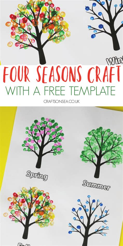 seasons tree craft  template crafts  sea