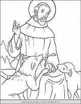Assisi Saint Thecatholickid Wolf Kid Galery Lamb sketch template