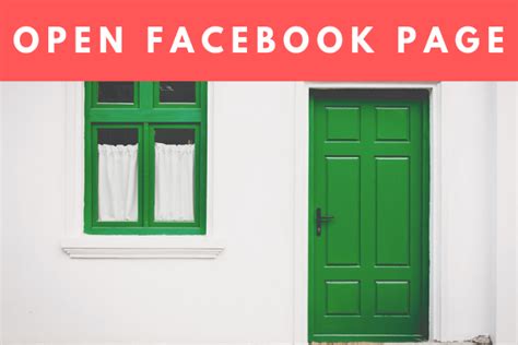 open facebook page  app
