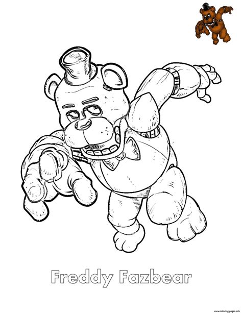print freddy fazbear fnaf coloring pages fnaf coloring pages minion