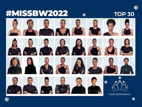 Miss Botswana 2022 Top 30 Official Contestants Announced