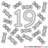 19 Coloring Colouring Number Numbers Pages Candies Sheet Template Sheets Printable Getcolorings Color sketch template