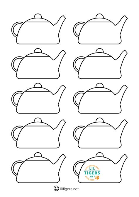 printable teapot templates lil tigers