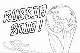 Cup Fifa Pages Coloring Russia sketch template