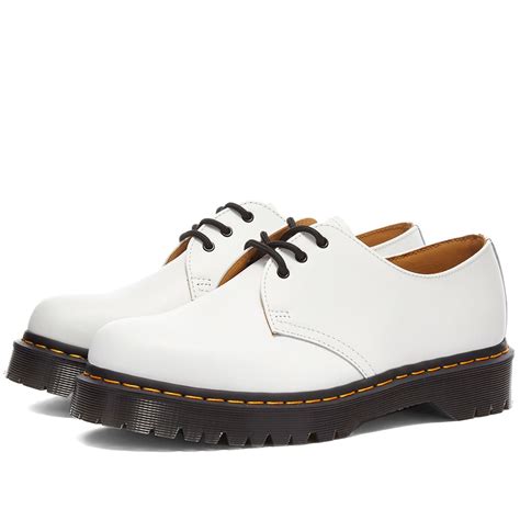 dr martens  bex shoe white smooth